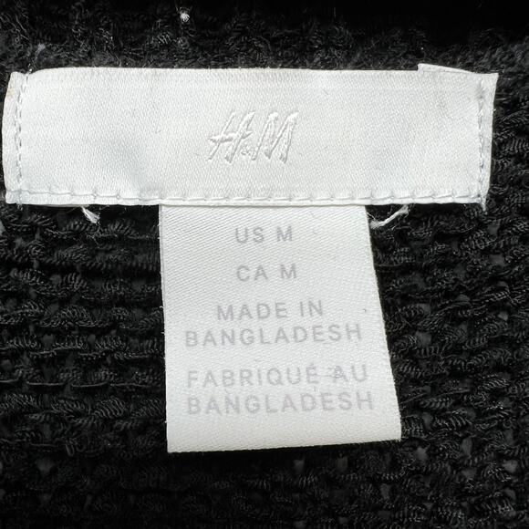 H&M Long Length Tunic Sweater Womens M Casual Workwear Mob Wife Contemporary - Picture 2 of 9